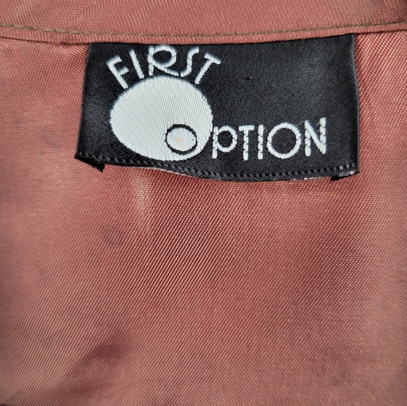 VINTAGE 90s FIRST OPTION Button Front Vest Brown - Picture 13 of 15